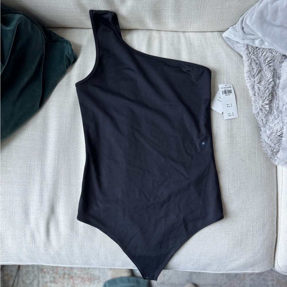 NWT Abercrombie Black One-Shoulder Bodysuit